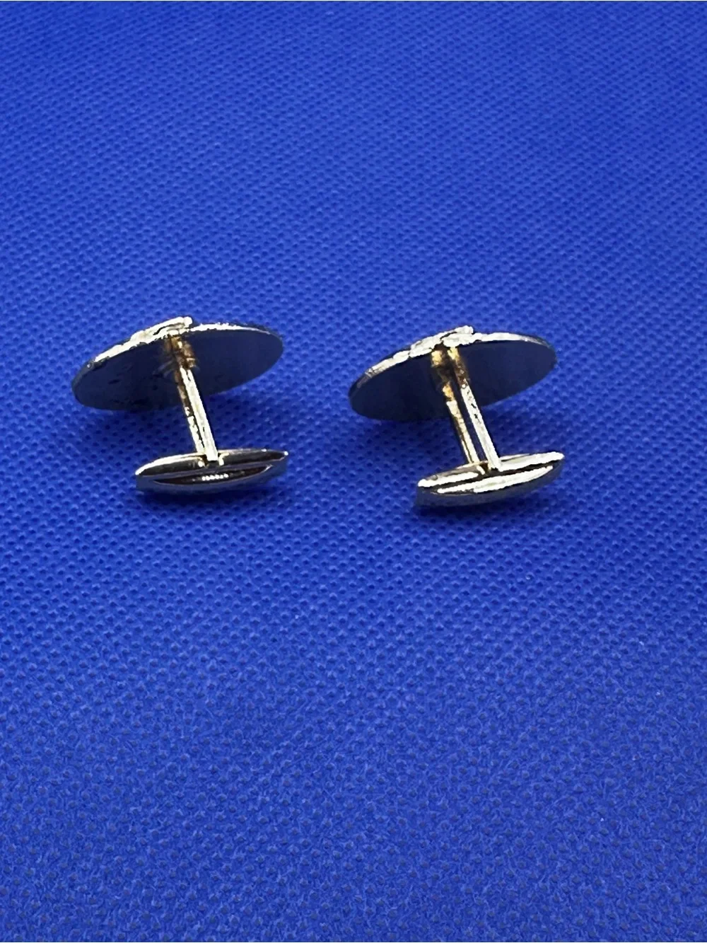 Vintage Goldtone Smiling Man Wearing Hat Cufflinks